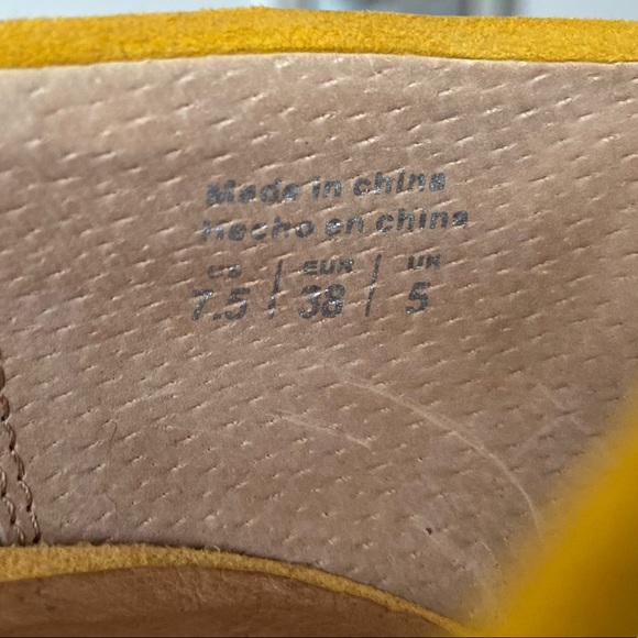 ALDO SHOES Yellow Suede Stilettos Pumps Genuine Leather 4 inch heels - Picture 10 of 11